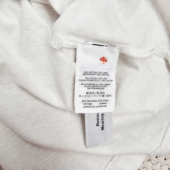 J. Crew Cotton Linen Blend Bow Ruffle Tank Top Size Small nwt - Picture 12 of 12